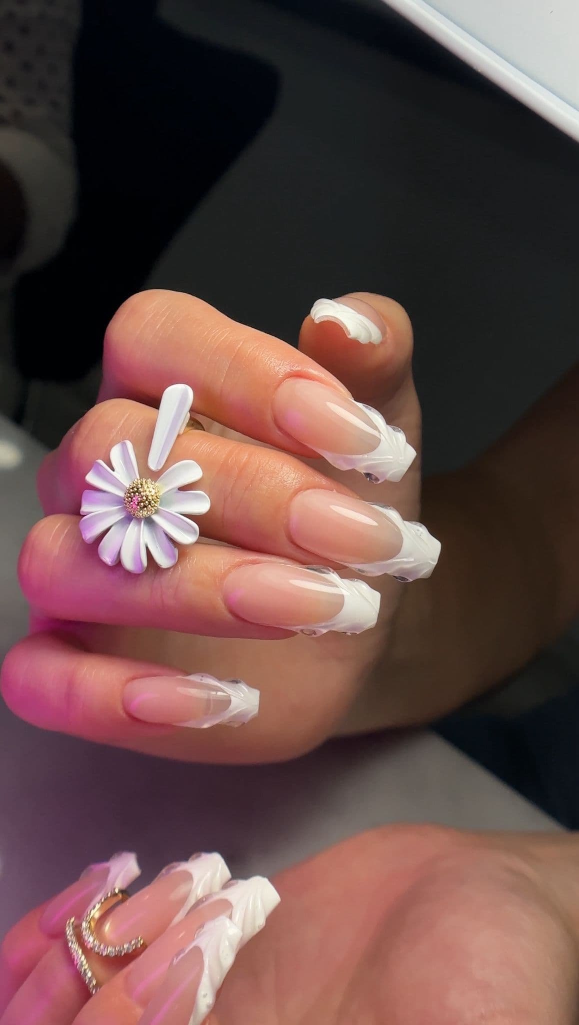 Pink nail art design